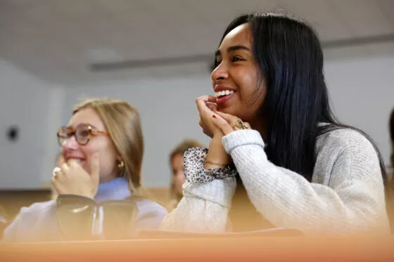 Student in a class room