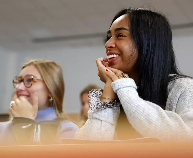 Student in a class room