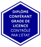 Logo 2025 du diplome conferant grade de licence controle pour l'etat