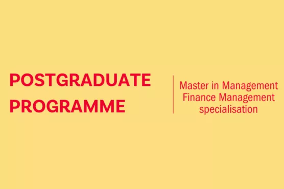 postagraduate programme - master in management - finance management specialisation