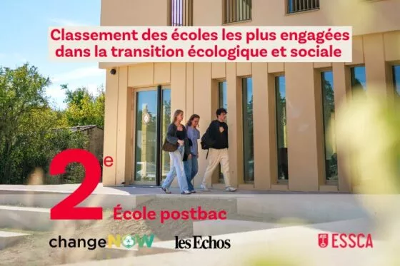 Classement Change Now les Echos 2025 - ESSCA 2e école de commerce postbac