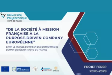 Affiche de la société à mission française à la purpose-driven company européenne